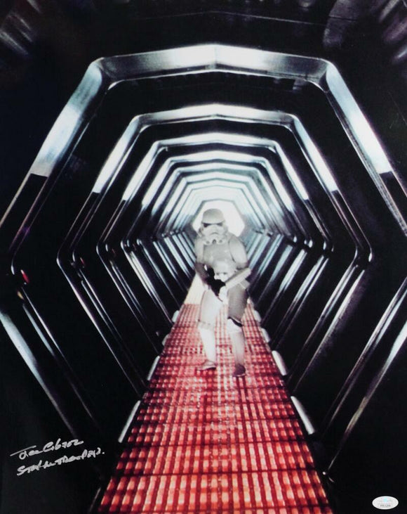 Joe Gibson Autographed Hallway 16x20 Photo w/ Stormtrooper - JSA Auth *Silver