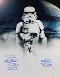 Multi-Autographed Double Image Stormtrooper 16x20 Photo w/ Insc - JSA Auth *Blue