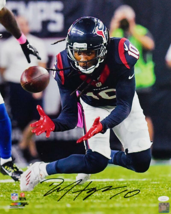 DeAndre Hopkins Autographed Texans 16x20 Close Up PF Photo- JSA W Auth *Black