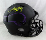 Adrian Peterson Signed Vikings F/S Eclipse Speed Helmet - Beckett W Auth *Yellow