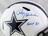 Roger Staubach Signed Dallas Cowboys F/S Flat White Helmet w/Insc-Beckett W Auth