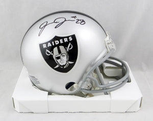 Josh Jacobs Autographed Oakland Raiders Mini Helmet - Beckett W Auth *Black