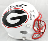 Nick Chubb Sony Michel Autographed Georgia F/S Amp Helmet - Beckett W