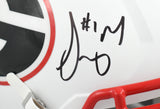 Nick Chubb Sony Michel Autographed Georgia F/S Amp Helmet - Beckett W