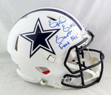 Zeke Elliott Signed Cowboys FS Flat White Authentic Helmet w/Insc-Beckett W Auth