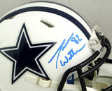 Jason Witten Signed Dallas Cowboys Flat White Mini Helmet- Beckett *Baby Blue