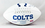 Edgerrin James Signed Indianapolis Colts Logo Football w/HOF - JSA W Auth *Black