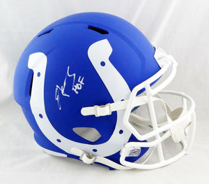 Edgerrin James Signed Indianapolis Colts F/S AMP Speed Helmet w/HOF - JSA W Auth