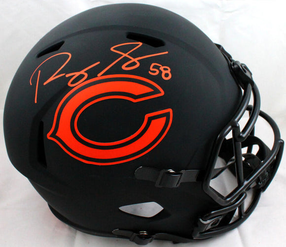 Roquan Smith Autographed Chicago Bears F/S Eclipse Speed Helmet- Beckett W Auth