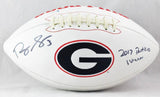 Roquan Smith Signed Georgia Bulldogs Logo Football w/Insc- Beckett W Auth *Stack