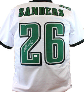 Miles Sanders Autographed White Pro Style Jersey - JSA W Auth *2