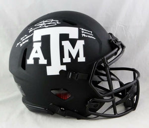 Johnny Manziel Signed Texas A&M Eclipse Authentic Helmet w/3 Insc - JSA W Auth