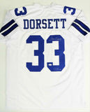 Tony Dorsett Autographed White Pro Style Jersey w/ HOF- Beckett W Auth *R3