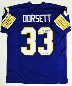 Tony Dorsett Signed Blue College Style Jersey w/ Insc - Beckett W Auth *R3