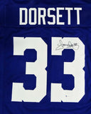 Tony Dorsett Autographed Blue Pro Style Jersey - Beckett W Auth *R3