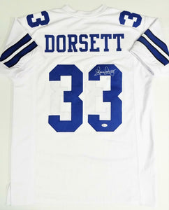 Tony Dorsett Autographed White Pro Style Jersey - Beckett W Auth *R3