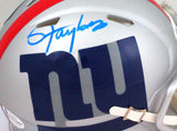 Lawrence Taylor Autographed NY Giants AMP Speed Mini Helmet- Beckett W *Blue