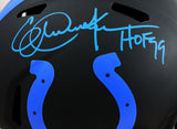 Eric Dickerson Signed Colts F/S Eclipse Speed Helmet w/HOF- Beckett W Auth *Blue