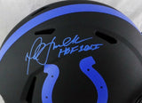 Marshall Faulk Signed Colts F/S Eclipse Speed Helmet w/HOF- Beckett W Auth *Blue