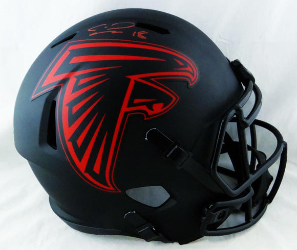 atlanta falcons motorcycle helmet Calvin Ridley Autographed Atlanta Falcons F/S Eclipse Helmet