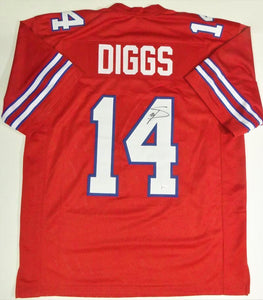 Stefon Diggs Autographed Red Pro Style Jersey - Beckett W  *Black *4