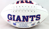 Jeremy Shockey Signed New York Giants Logo Football w/ SB Champs - JSA W Auth