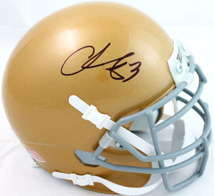 Chase Claypool Autographed Notre Dame Fighting Irish Mini Helmet- Beckett W Auth