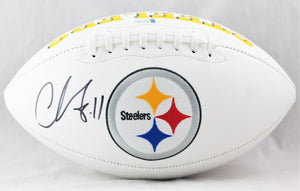 Chase Claypool Autographed Pittsburgh Steelers Logo Football- Beckett W *Black