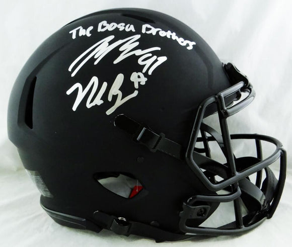 bosa football helmet Nick Bosa/Joey Bosa Signed Buckeyes F/S Eclipse Authentic Helmet- Beck – The Jersey Source