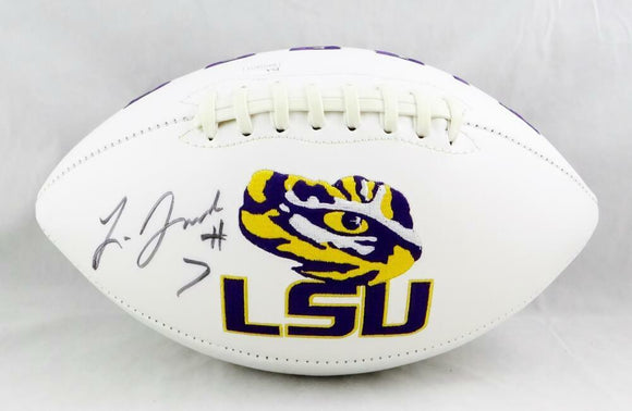 Leonard Fournette Autographed LSU Tigers Logo Football- JSA W Auth *Eye