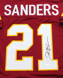 Deion Sanders Autographed Maroon Pro Style Jersey - Beckett W Auth *1