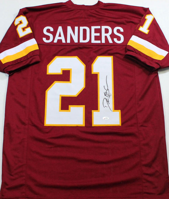 Deion Sanders Autographed Maroon Pro Style Jersey - Beckett W Auth *1