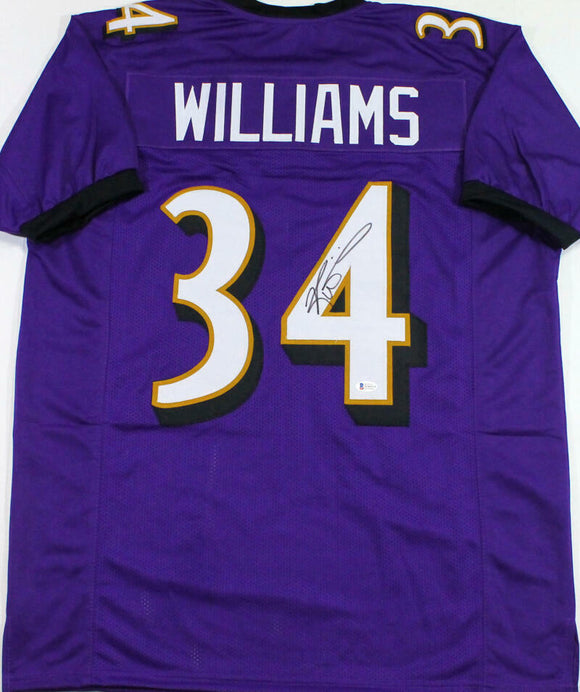 Ricky Williams Autographed Purple Pro Style Jersey - Beckett W Auth *4