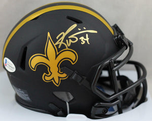 Ricky Williams Signed New Orleans Saints Eclipse Mini Helmet - Beckett W Auth