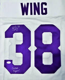 Brad Wing Autographed White College Style Jersey w/ Geaux Tigers - JSA W Auth *3