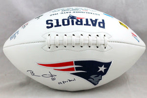 Ben Coates Autographed New England Patriots Logo Football w/Insc- JSA W Auth