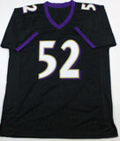 Ray Lewis Autographed Black Pro Style Jersey w/HOF - Beckett W Auth *2