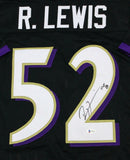 Ray Lewis Autographed Black Pro Style Jersey w/HOF - Beckett W Auth *2