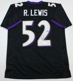 Ray Lewis Autographed Black Pro Style Jersey w/HOF - Beckett W Auth *2