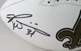 Ricky Williams Signed New Orleans Saints Logo Football - Beckett W Auth *Left