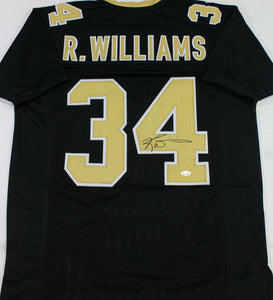 Ricky Williams Autographed Black Pro Style Jersey - Beckett W Auth *4