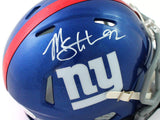 Michael Strahan Signed New York Giants Speed Mini Helmet - Beckett W Holo *White