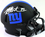 Michael Strahan Autographed New York Giants Eclipse Mini Helmet - Beckett W Auth