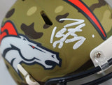 Peyton Manning Autographed Denver Broncos Camo Mini Helmet - Fanatics Auth *Whit