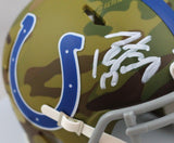 Peyton Manning Signed Indianapolis Colts Camo Speed Mini Helmet - Fanatics Auth