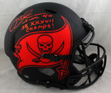 Mike Alstott Signed TB Bucs F/S Eclipse Speed Helmet w/Insc - Beckett W Auth