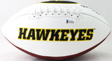 Aj Epenesa Autographed Iowa Hawkeyes Logo Football - Beckett W Auth *Black