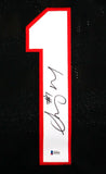 Sony Michel Autographed Black College Style Jersey - Beckett W Auth *1