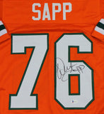 Warren Sapp Autographed Orange College Style Jersey - Beckett W Auth *6