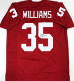 Aeneas Williams Autographed Dark Red Pro Style Jersey w/ HOF - Beckett W Auth *5